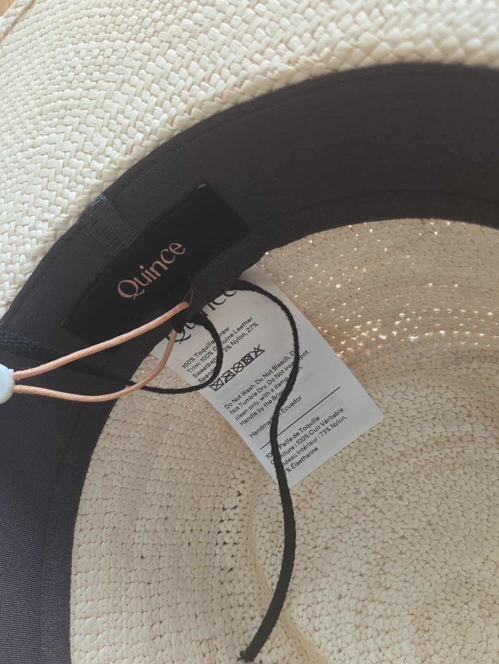 Quince Panama Straw Hat, Natural, Small, Sold Out! Modern Beach Chic - Picture 3 of 8